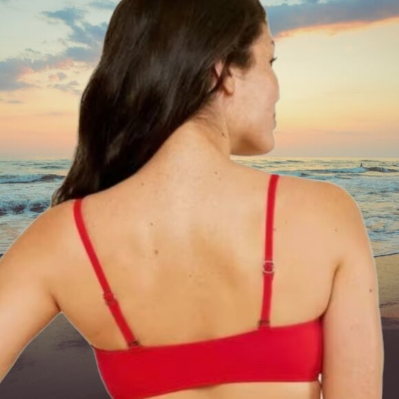 Andie Swim The Rio Top Cherry Red Size XS - Picture 2 of 6